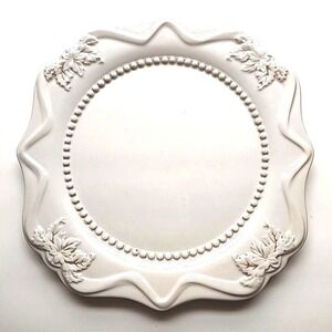 Roscher & Co. Hera Collection Dinner Plate Square‎ Raised Leaves Stoneware